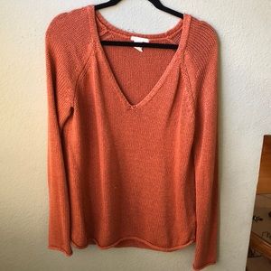 H&M Basics Loose-Knit Sweater (Burnt Orange)